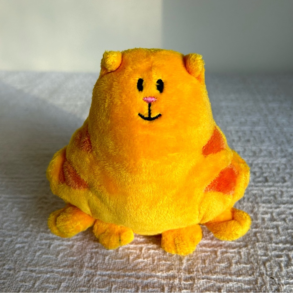 Cute Bright Orange Plush Stuffed Animal Cat Toy